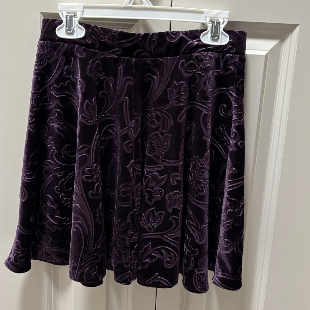 Y2K Vintage Forever21 Plum Velvet Circle Skirt